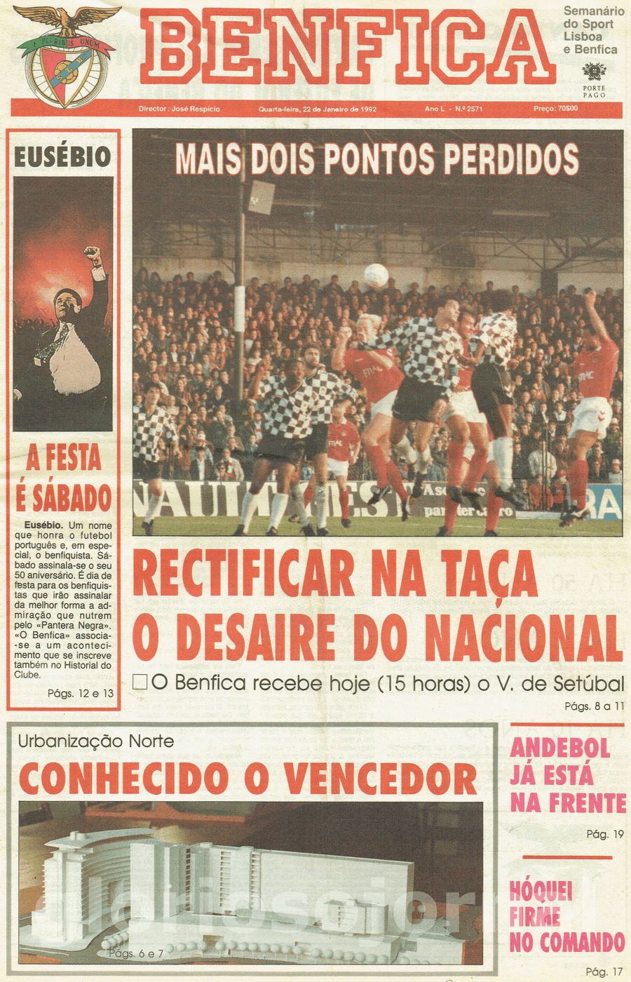 jornal o benfica 2571 1992-01-22